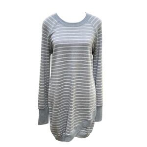 Chelsea & Theodore Women's Long Sleeve Sweater Dress Small Striped‎ Scoop Neck